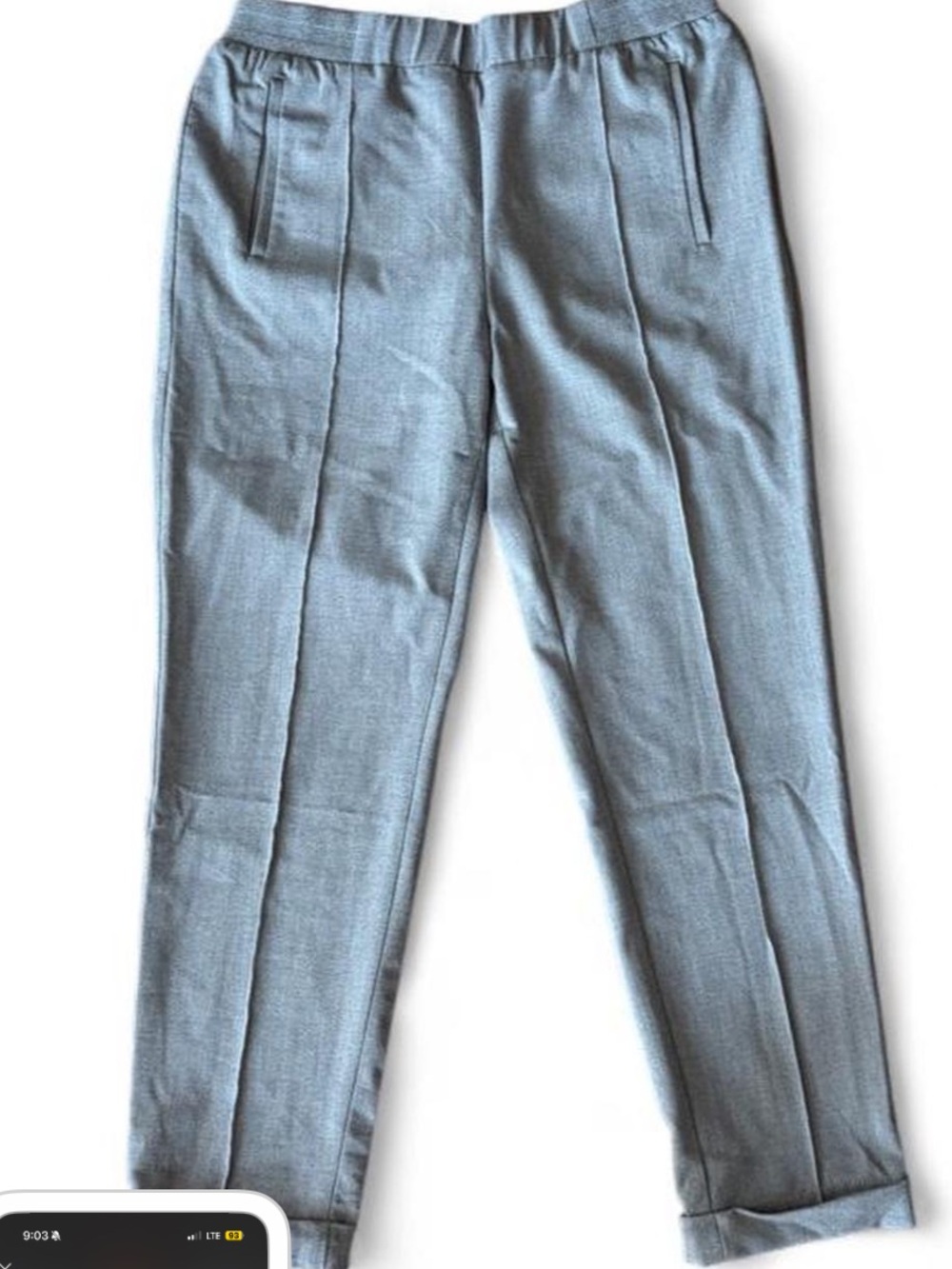 Zara Straight-Leg Light Gray Dress Pants